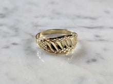Load image into Gallery viewer, Womens 10K Yellow Gold Modernist Filigree Ring 1.3g E7943