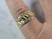 Load image into Gallery viewer, Womens 10K Yellow Gold Modernist Filigree Ring 1.3g E7943