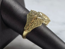 Load image into Gallery viewer, Womens 10K Yellow Gold Modernist Filigree Ring 2.9g E7945