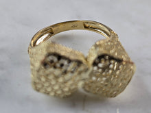 Load image into Gallery viewer, Womens 10K Yellow Gold Modernist Filigree Ring 2.9g E7945