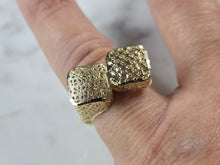 Load image into Gallery viewer, Womens 10K Yellow Gold Modernist Filigree Ring 2.9g E7945