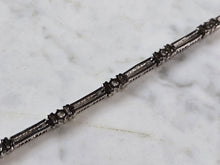 Load image into Gallery viewer, Womens Vintage Estate Sterling Silver Modernist CZ Bracelet 14.8g E7949