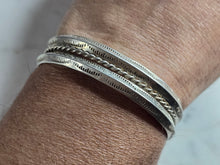 Load image into Gallery viewer, Vintage Sterling Silver Modernist Cuff Bracelet 28.0g E7951