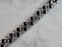 Load image into Gallery viewer, Womens Vintage Estate Sterling Silver Sapphire Bracelet 25.0g #E7959