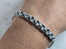 Load image into Gallery viewer, Womens Vintage Estate Sterling Silver Sapphire Bracelet 25.0g #E7959