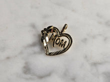 Load image into Gallery viewer, Womens Vintage Estate 14K Yellow Gold Heart Mom Pendant 0.7g E7960