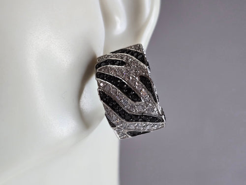 Womens Estate Sterling Silver Deco Earrings 13.6g E7965