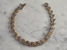 Load image into Gallery viewer, Womens Vintage Estate 14K Gold Diamond Tennis Bracelet 16.7g E7970