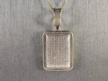 Load image into Gallery viewer, Womens Estate Sterling Silver &amp; 14KGP Diamond Pendant Necklace 8.3g E7971