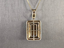Load image into Gallery viewer, Womens Estate Sterling Silver &amp; 14KGP Diamond Pendant Necklace 8.3g E7971