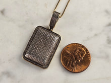 Load image into Gallery viewer, Womens Estate Sterling Silver &amp; 14KGP Diamond Pendant Necklace 8.3g E7971