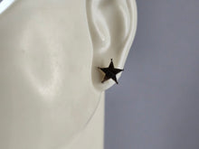 Load image into Gallery viewer, Womens Vintage Estate Sterling Silver Sheriff Badge Star Earrings 0.7g E7972