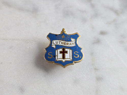 Vintage Estate Sterling Silver Lutheran Church Sunday School Pin 1.7g E7976