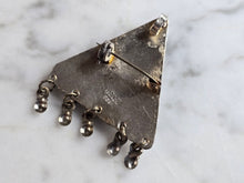 Load image into Gallery viewer, Womens Vintage Estate Sterling Silver Israel Sunstone Brooch Pendant 5.1g E7977