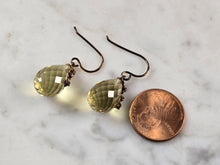 Load image into Gallery viewer, Womens Vintage Estate Sterling Silver Modernist Gold Tone Earrings 4.7g E7978