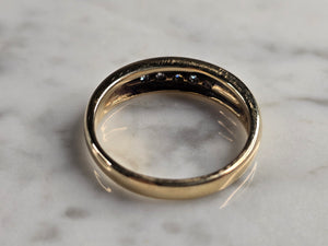 Mens Vintage Estate 14K Yellow Gold Diamond Ring 6.4g E7980