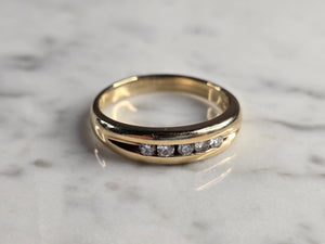 Mens Vintage Estate 14K Yellow Gold Diamond Ring 6.4g E7980