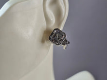 Load image into Gallery viewer, Womens Vintage Estate Sterling Silver CZ Earrings 6.6g E7982