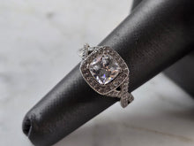 Load image into Gallery viewer, Womens Vintage Estate Sterling Silver Modernist CZ Ring 5.1g E7985