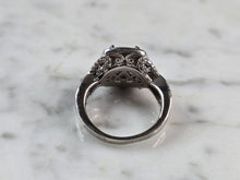 Load image into Gallery viewer, Womens Vintage Estate Sterling Silver Modernist CZ Ring 5.1g E7985
