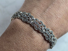 Load image into Gallery viewer, Womens Vintage Estate Sterling Silver Modernist Link Bracelet 26.0g E7988