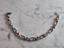 Load image into Gallery viewer, Womens Vintage Estate Sterling Silver Modernist Citrine Bracelet 16.7g #E7992