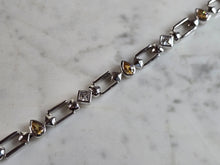 Load image into Gallery viewer, Womens Vintage Estate Sterling Silver Modernist Citrine Bracelet 16.7g #E7992
