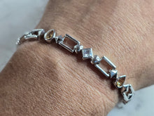 Load image into Gallery viewer, Womens Vintage Estate Sterling Silver Modernist Citrine Bracelet 16.7g #E7992