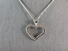 Load image into Gallery viewer, Womens Vintage Estate Sterling Silver Citrine Heart Pendant Necklace 4.9g E7998