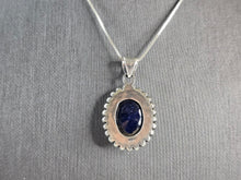 Load image into Gallery viewer, Womens Estate Sterling Silver Natural Sapphire Pendant Necklace 10.1g E802