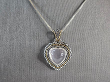 Load image into Gallery viewer, Womens Vintage Estate Sterling Silver Heart Pendant Necklace 10.4g E804