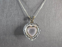 Load image into Gallery viewer, Womens Vintage Estate Sterling Silver Heart Pendant Necklace 10.4g E804