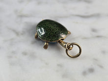 Load image into Gallery viewer, Womens Vintage Estate Asian Cloisonne Enamel Turtle Charm Pendant, 2.3g E806