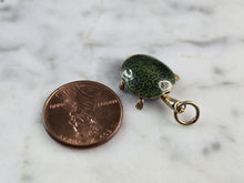 Load image into Gallery viewer, Womens Vintage Estate Asian Cloisonne Enamel Turtle Charm Pendant, 2.3g E806