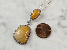 Load image into Gallery viewer, Womens Sterling Silver Modernist Calcite CZ Pendant Necklace 10.8g E810