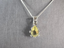 Load image into Gallery viewer, Womens Vintage Estate Sterling Silver Lemon Quartz Pendant w/ Necklace 7.9g E814