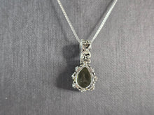 Load image into Gallery viewer, Womens Vintage Estate Sterling Silver Lemon Quartz Pendant w/ Necklace 7.9g E814