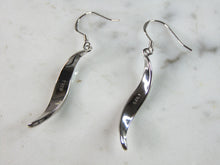 Load image into Gallery viewer, Womens Estate Sterling Silver Modernist Opal Earrings 4.2g E823