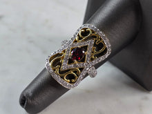 Load image into Gallery viewer, Womens Estate Sterling Silver Gold Tone Modernist Ring 7.2g E825