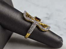 Load image into Gallery viewer, Womens Estate Sterling Silver Gold Tone Modernist Ring 7.2g E825