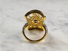 Load image into Gallery viewer, Womens Estate Sterling Silver Gold Tone Modernist Ring 7.2g E825