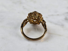 Load image into Gallery viewer, Womens Vintage Estate Sterling Silver Gold Tone Citrine Ring, 4.2g E827