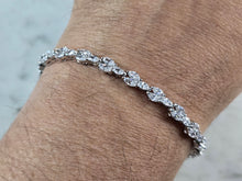Load image into Gallery viewer, Womens Sterling Silver CZ Tennis Bracelet, 12.3g E834