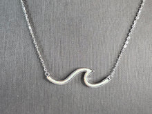 Load image into Gallery viewer, Womens Sterling Silver Opal Tsunami Wave Pendant Necklace 4.0g E836