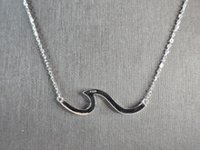 Load image into Gallery viewer, Womens Sterling Silver Opal Tsunami Wave Pendant Necklace 4.0g E836