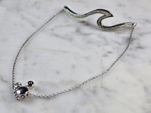Load image into Gallery viewer, Womens Sterling Silver Opal Tsunami Wave Adjustable Bracelet 8.4g E838