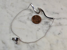Load image into Gallery viewer, Womens Sterling Silver Opal Tsunami Wave Adjustable Bracelet 8.4g E838