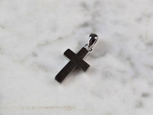 Load image into Gallery viewer, Womens Sterling Silver Opal Religious Cross Pendant 1.8g E842