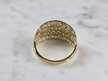 Load image into Gallery viewer, Womens 10K Yellow Gold Modernist Filigree Ring 1.4g E847