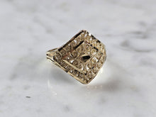 Load image into Gallery viewer, Womens 10K Yellow Gold Modernist Filigree Ring 1.6g E851